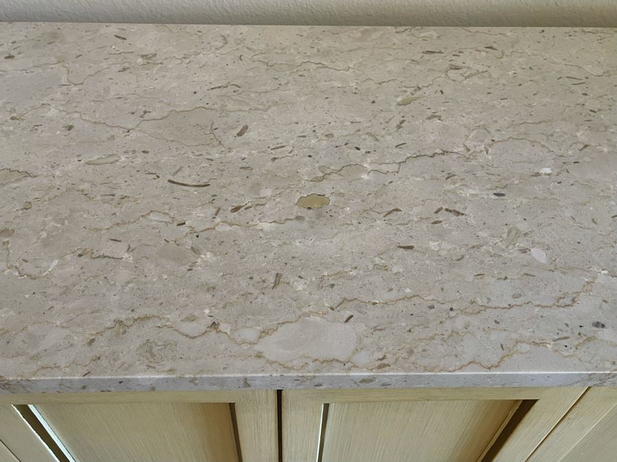 Vintage Wooden Credenza With Marble Top Stereo Cabinet With Pair Of JBL Model D123 Signature 12' Speakers [Photo 9]