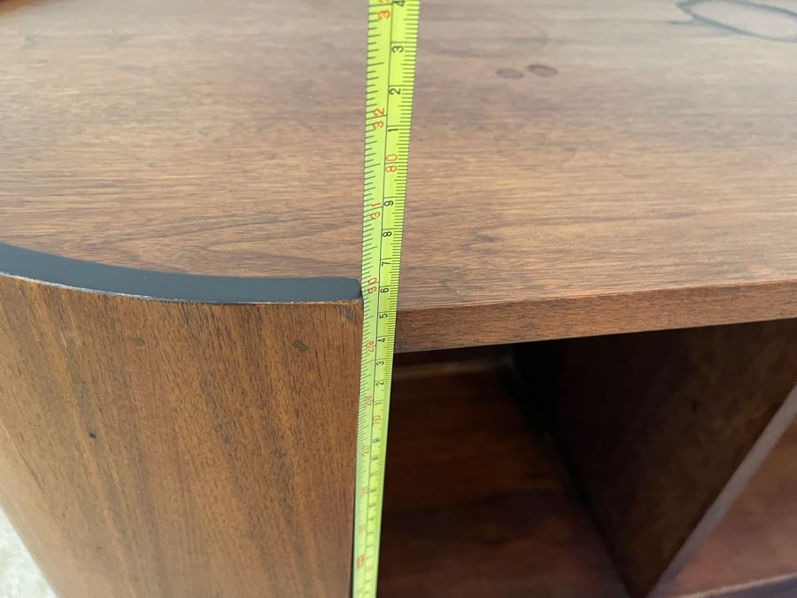 Rare Henry P. Glass Mid-Century Modern Cylindra Sideboard Buffet For Richbuilt Mfg Featuring Tambour Doors - Top Has Some Water Damage 6'W X 18'D X 30'H [Photo 19]