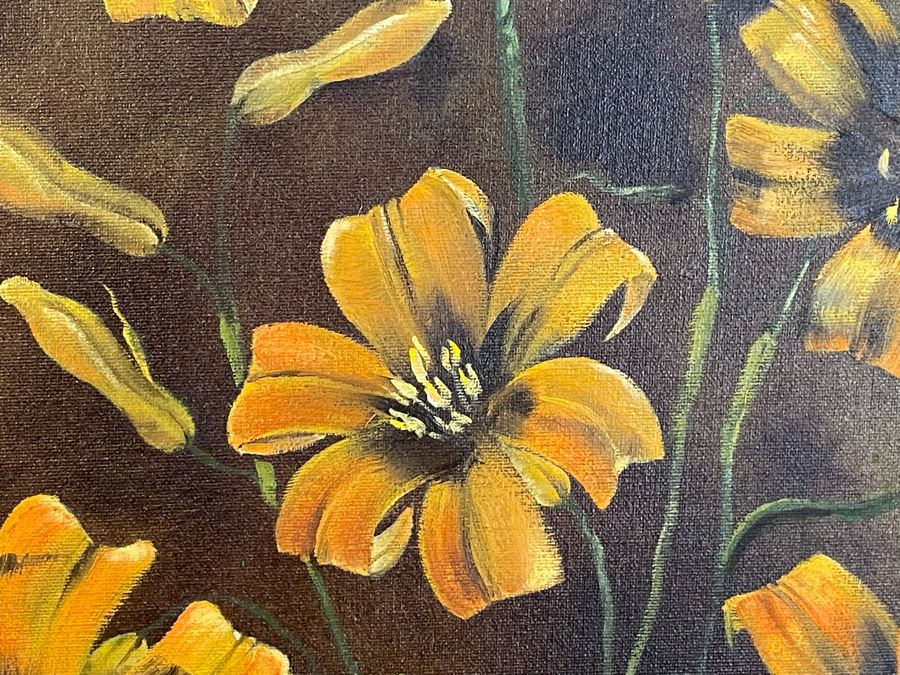 Original Diana J. Dollard Large Painting On Canvas 24 X 48, Framed 32 X 56 [Photo 5]