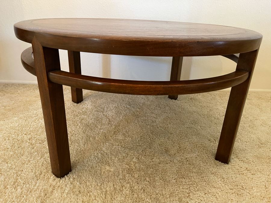 Round Mid-Century Modern Side Table Coffee Table 30R X 15.5H [Photo 5]