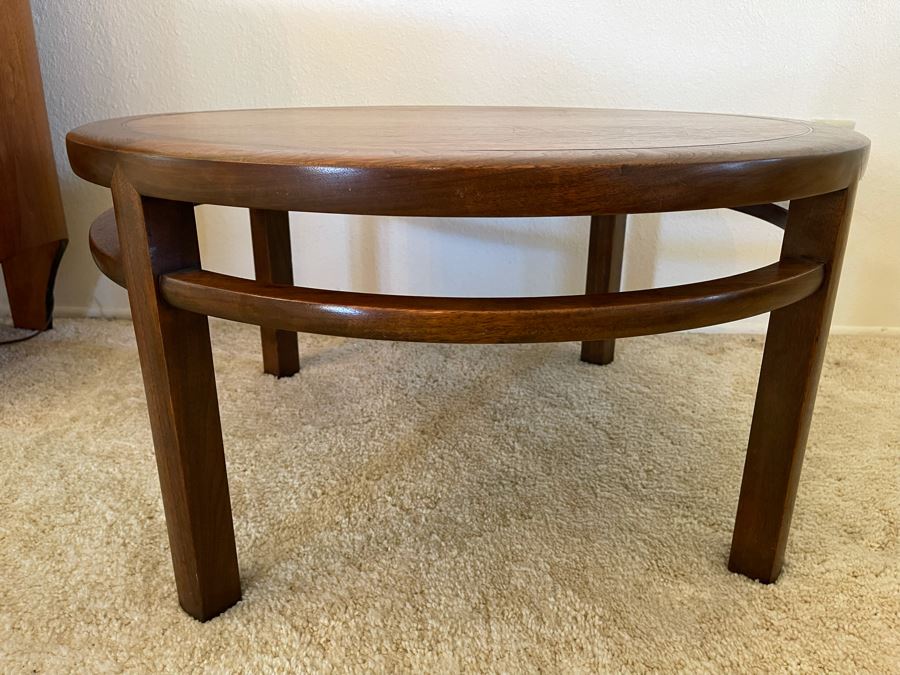 Round Mid-Century Modern Side Table Coffee Table 30R X 15.5H [Photo 4]