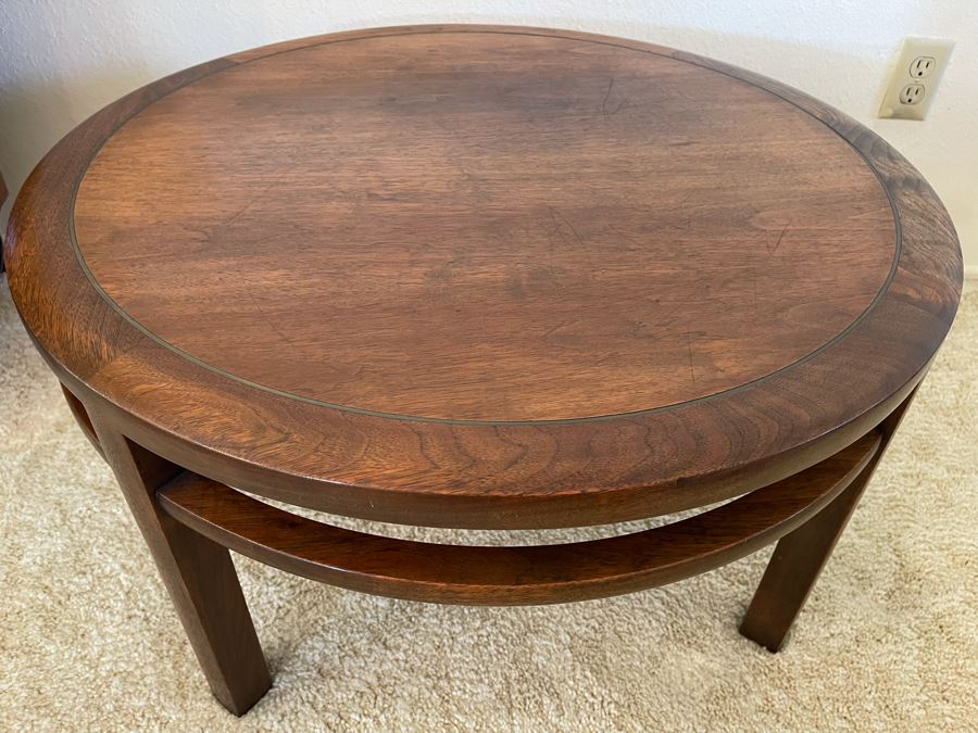 Round Mid-Century Modern Side Table Coffee Table 30R X 15.5H [Photo 3]