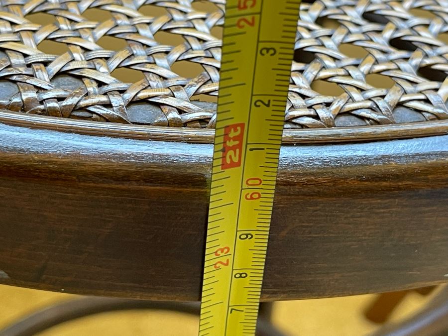 Pair Of Caned Thonet 18 Model Bentwood Chairs And Black Barstool With Cane Seat 24H [Photo 10]