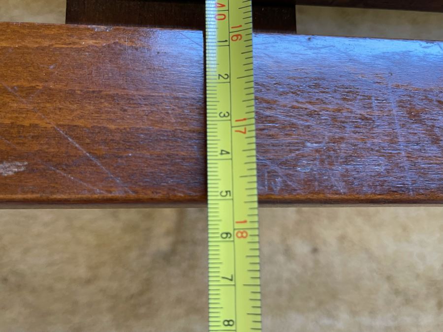 Mid-Century Modern Wooden Slat Bench Made In Jugoslavia 60W X 17.75D X 13.5H [Photo 11]