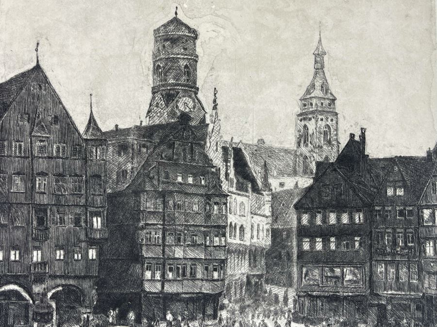 Pair Of Vintage Signed European Etchings 12 X 9, 8 X 11 [Photo 8]