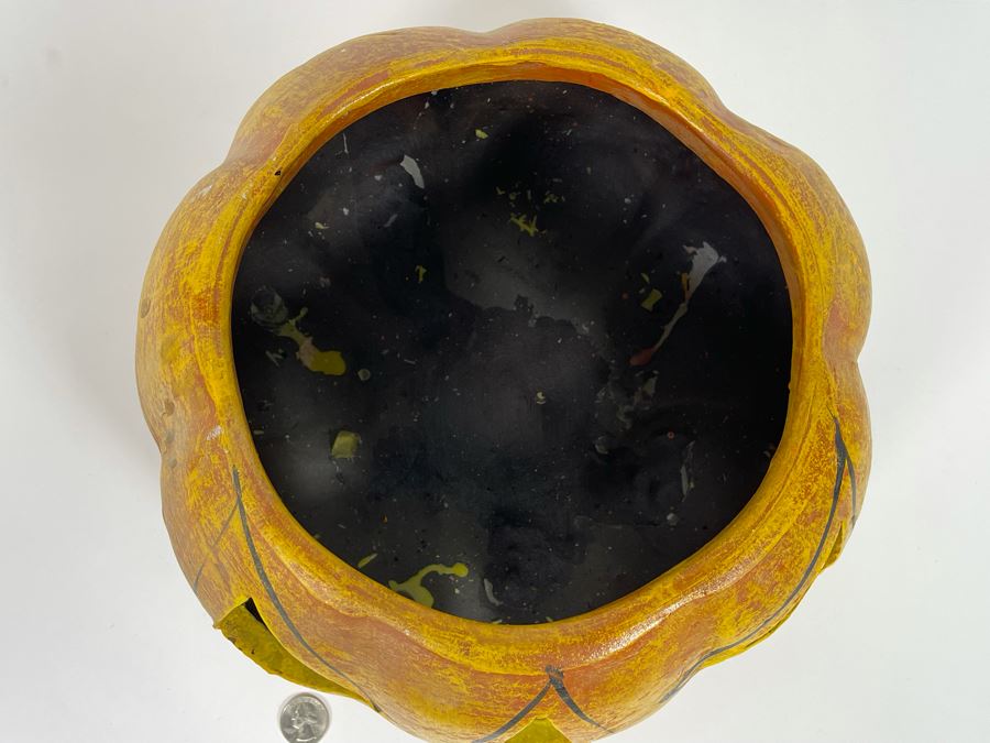 Vintage Mexican Pottery Jack-O’-Lantern 13W X 8H [Photo 6]