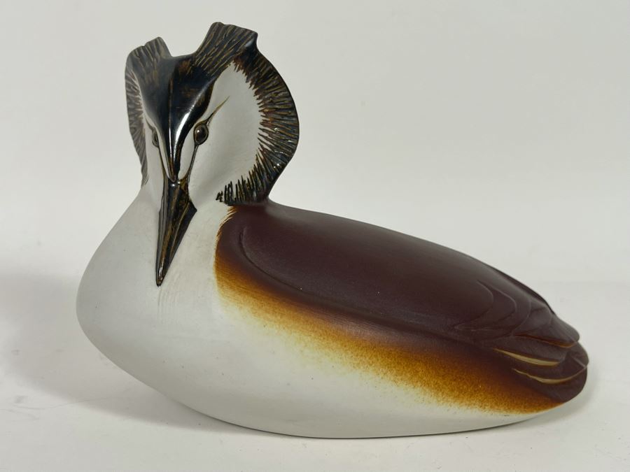 Paul Hoff Designed Gustavsberg Sweden Skaggdopping Bird Figurine 7W X 5H [Photo 2]