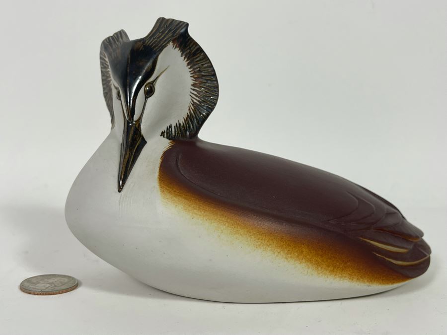 Paul Hoff Designed Gustavsberg Sweden Skaggdopping Bird Figurine 7W X 5H [Photo 3]