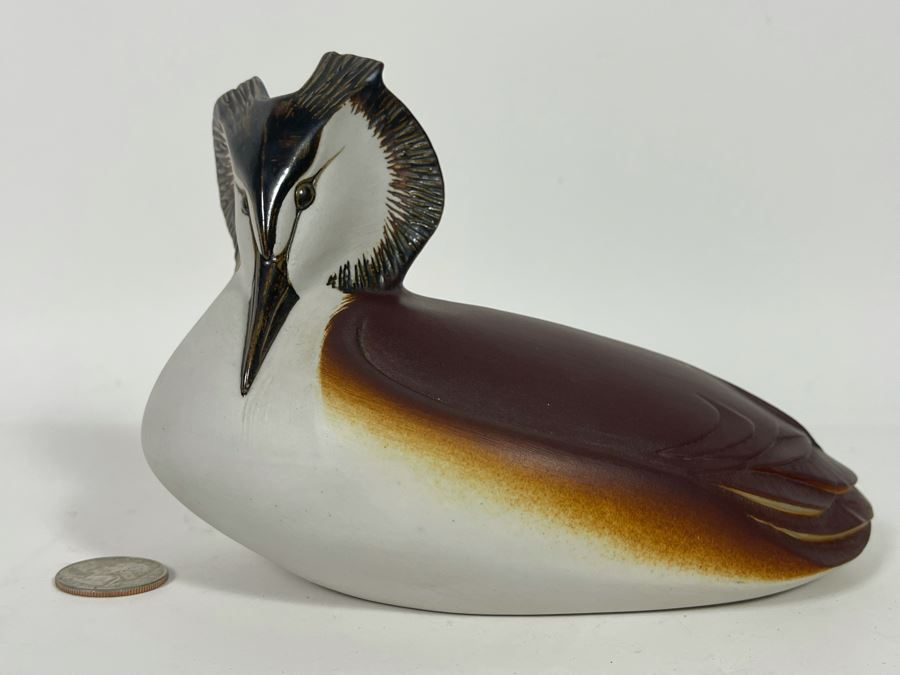 Paul Hoff Designed Gustavsberg Sweden Skaggdopping Bird Figurine 7W X 5H [Photo 4]