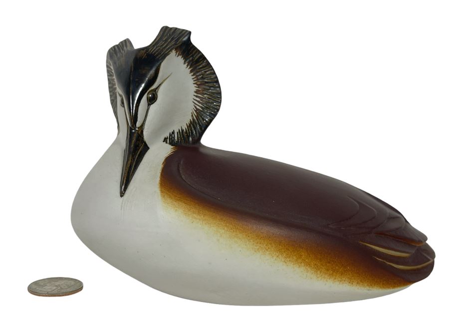Paul Hoff Designed Gustavsberg Sweden Skaggdopping Bird Figurine 7W X 5H [Photo 1]