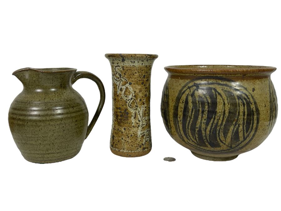(3) Mid-Century Pottery Pieces