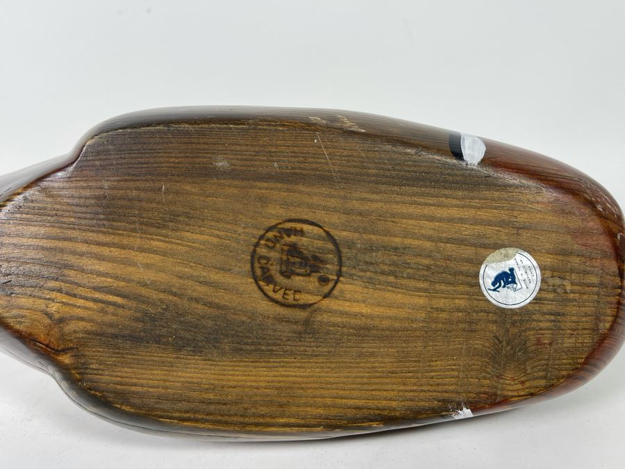 Hand Carved Chinese Wooden Duck Decoy 14W [Photo 5]