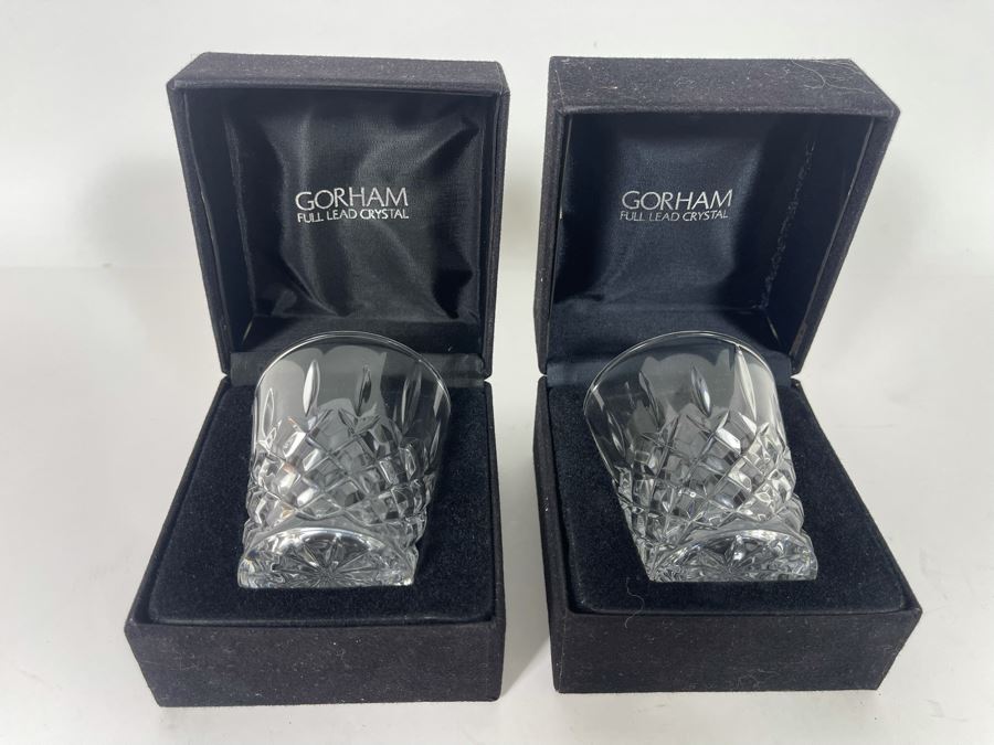 Pair Of Gorham Crystal 3” Glasses
