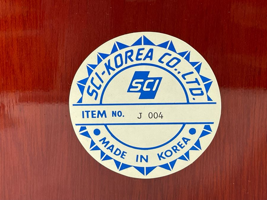 Vintage Korean Mother Of Pearl Inlay Jewelry Box With Folding Mirror 10W X 8D X 5.5H [Photo 16]