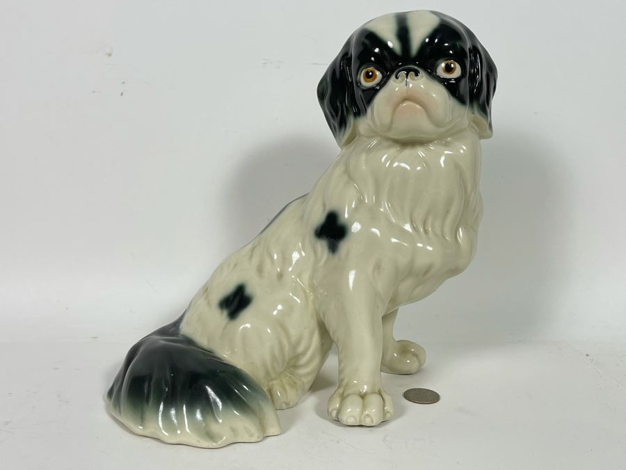 Vintage Shih Tzu Dog Breed Sculpture Probably Italian 10W X 10H [Photo 2]