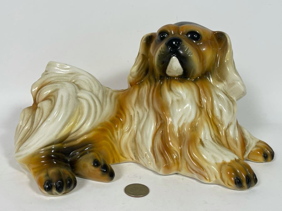 Italian Shih Tzu Dog Breed Ceramic Sculpture 12W X 7H [Photo 2]