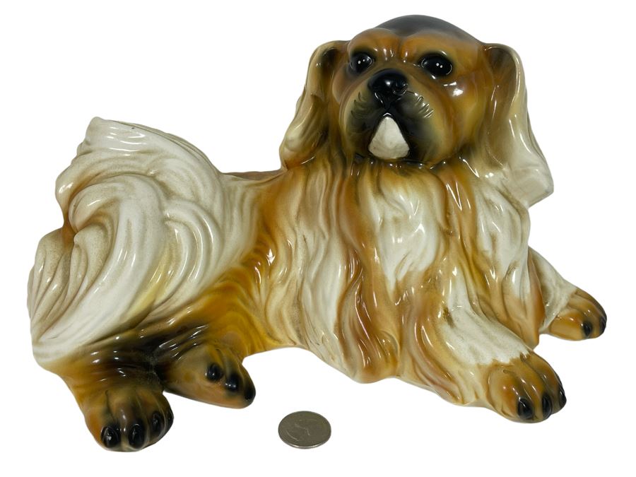 Italian Shih Tzu Dog Breed Ceramic Sculpture 12W X 7H [Photo 1]