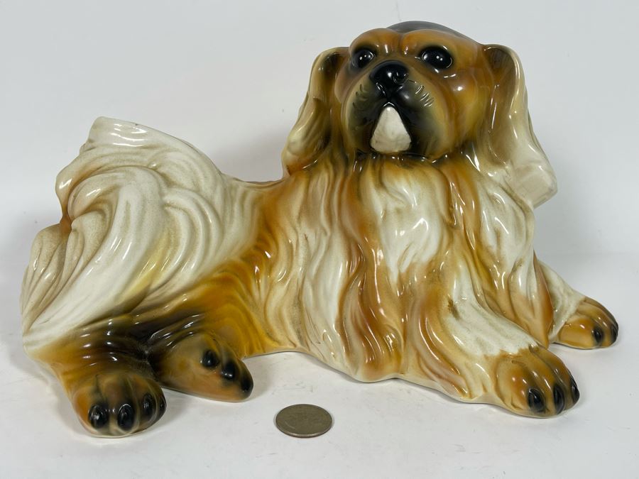Italian Shih Tzu Dog Breed Ceramic Sculpture 12W X 7H [Photo 3]