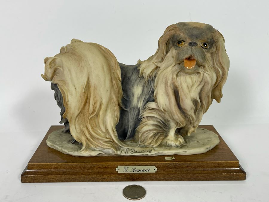 Italian G. Armani Shih Tzu Dog Breed Sculpture 9.5W X 4D X 6.5H [Photo 3]