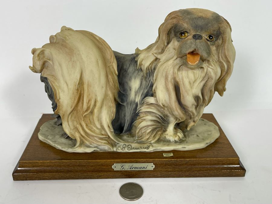 Italian G. Armani Shih Tzu Dog Breed Sculpture 9.5W X 4D X 6.5H [Photo 4]