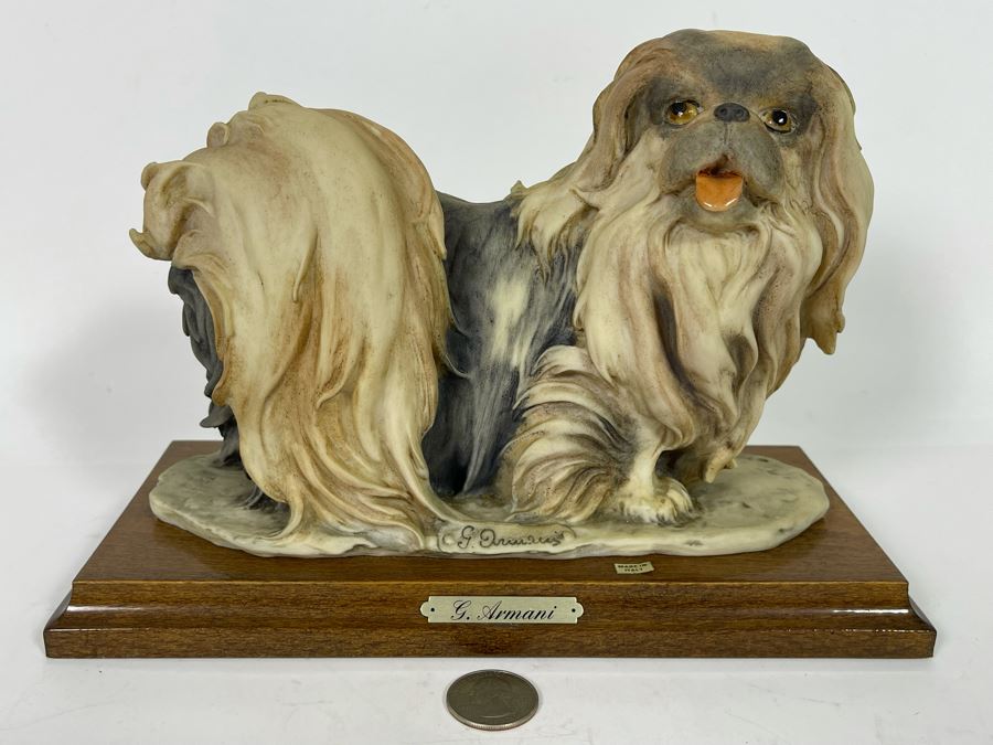 Italian G. Armani Shih Tzu Dog Breed Sculpture 9.5W X 4D X 6.5H [Photo 2]