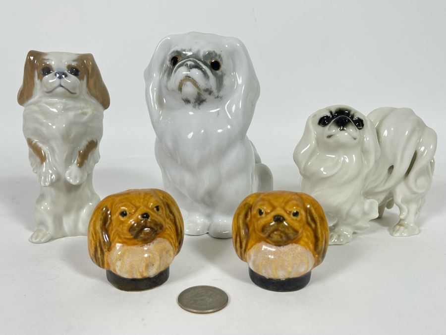 Various Small Shih Tzu Dog Breed Figurines And Salt Shakers [Photo 2]
