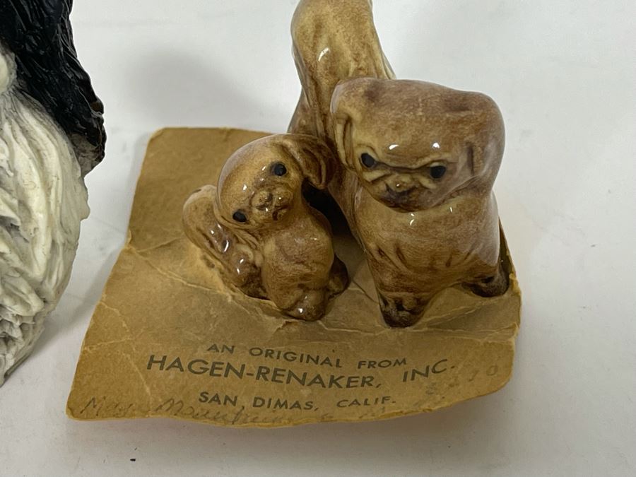 Pair Of Italian Shih Tzu Dog Breed Sculptures 2.5H And Hagen-Renaker Dog Mini Figurines [Photo 5]