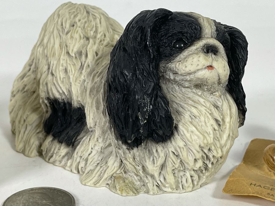 Pair Of Italian Shih Tzu Dog Breed Sculptures 2.5H And Hagen-Renaker Dog Mini Figurines [Photo 6]