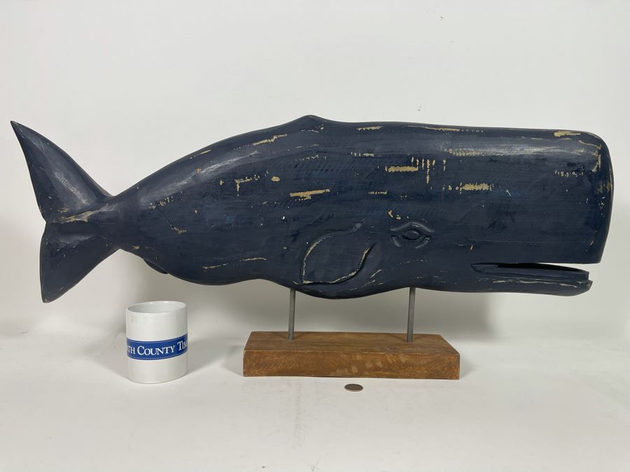 Large Decorative Whale Sculpture 33W X 15H [Photo 2]
