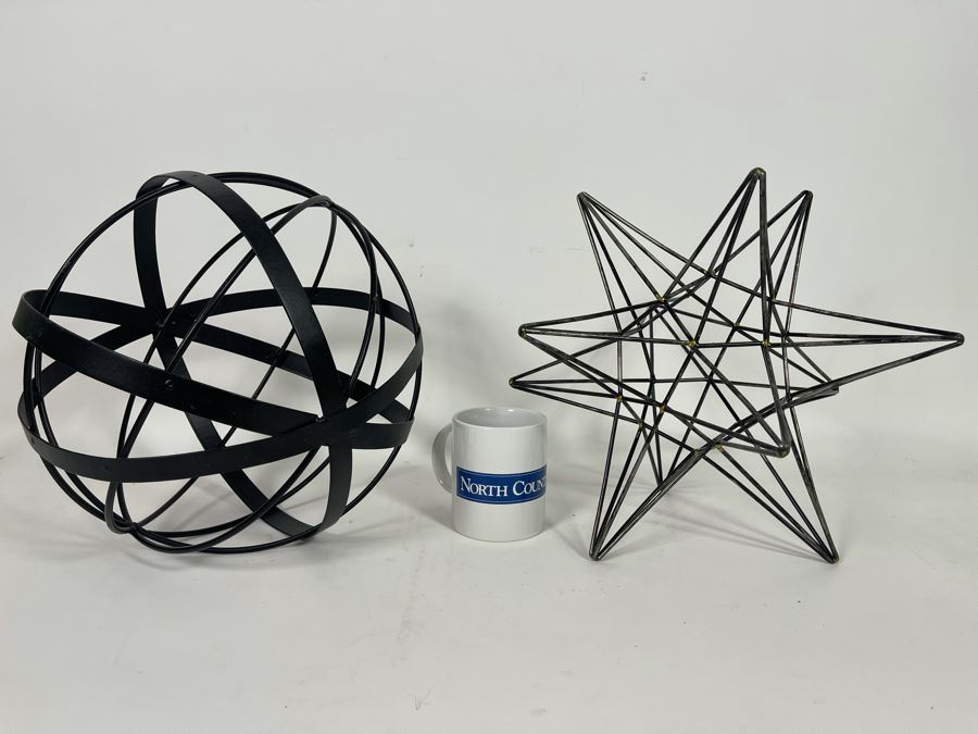 Metal Sphere 12W And Metal Star Sculpture 12W [Photo 2]