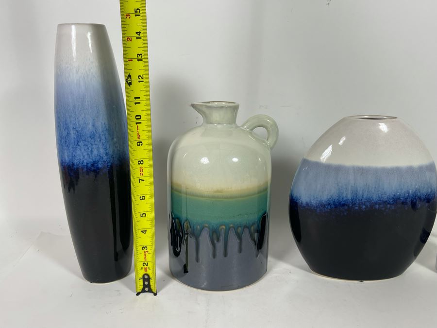 Two Glazed Vases And Jug With Handle [Photo 6]