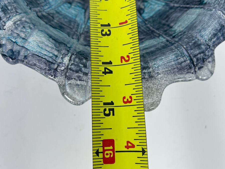 Pair Of Blue Tone Glass Bowls 13 And 15W [Photo 7]