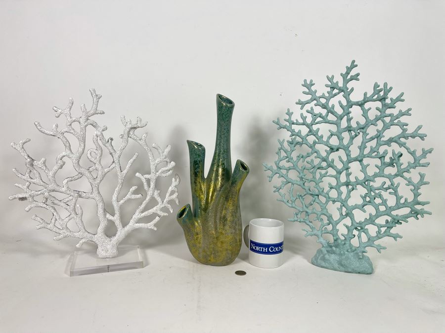 Decorative Faux Coral And Vase Home Decor [Photo 2]