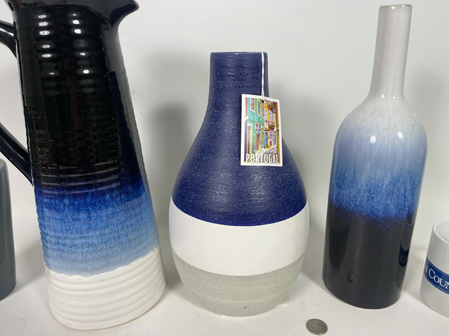 Three Vases And Tall Pitcher 14”H [Photo 6]