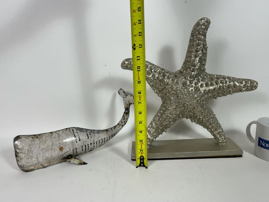 Decorative Metal Whale And Starfish Sculptures [Photo 5]