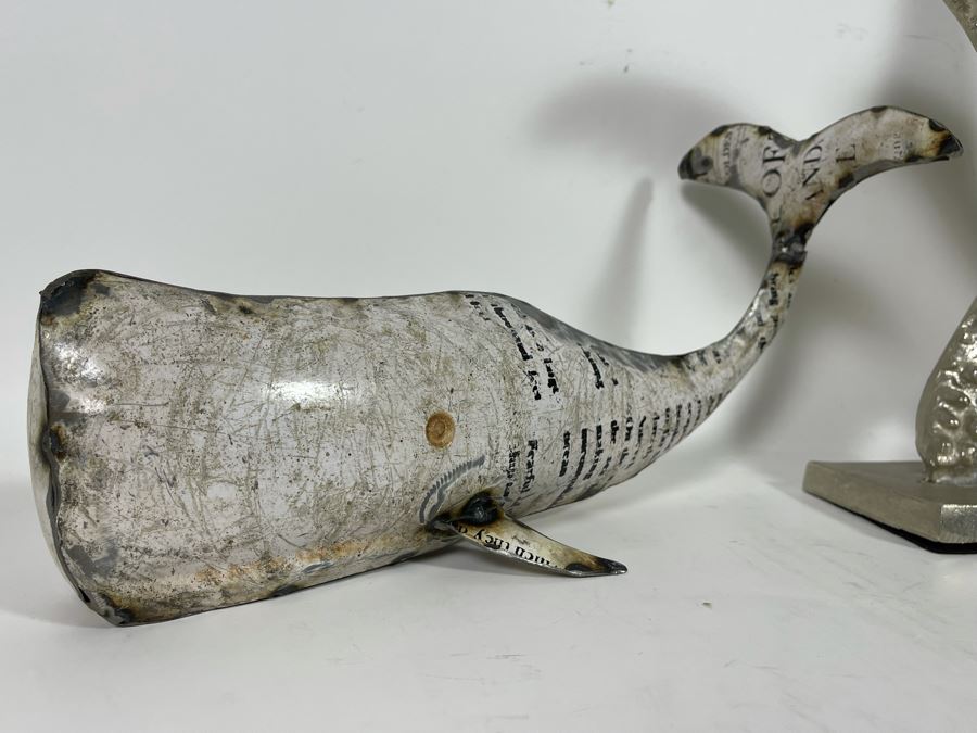 Decorative Metal Whale And Starfish Sculptures [Photo 4]