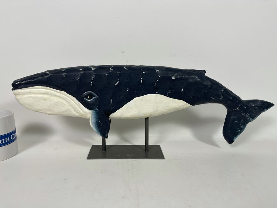 Pair Of Decorative Whale Sculptures 24”L [Photo 6]