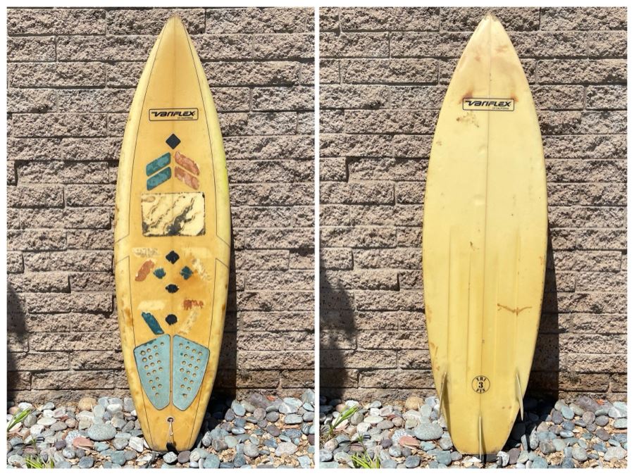 Vintage Variflex Of California Surfboard 71”L X 19”W