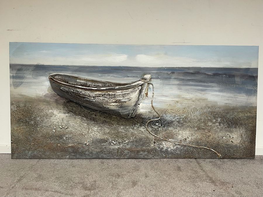 Ocean Boat 3-D Canvas Print 27 X 60 [Photo 3]