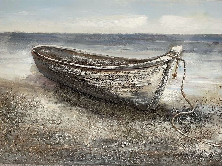 Ocean Boat 3-D Canvas Print 27 X 60 [Photo 4]