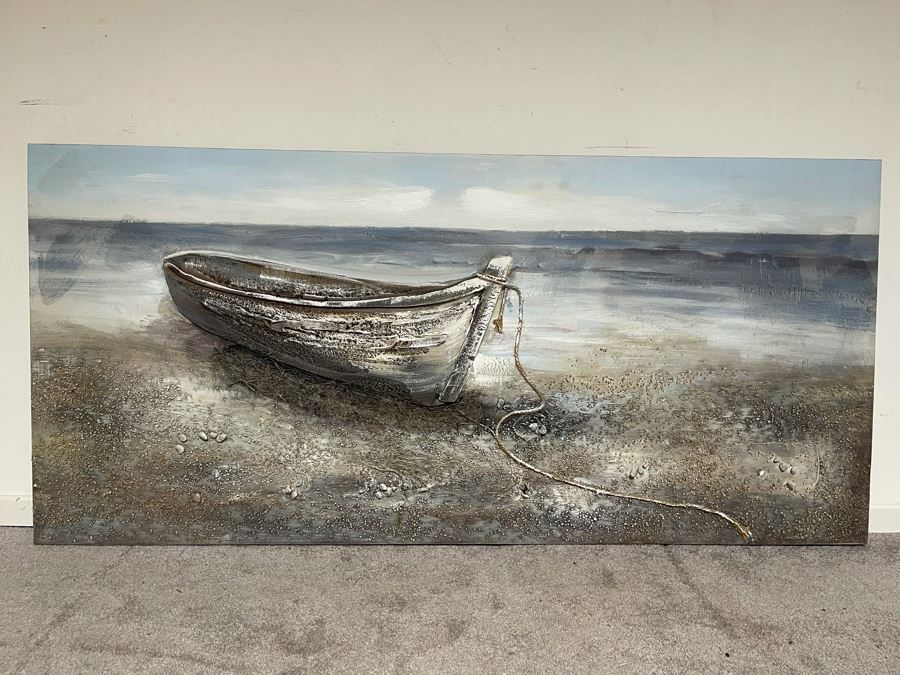 Ocean Boat 3-D Canvas Print 27 X 60 [Photo 2]