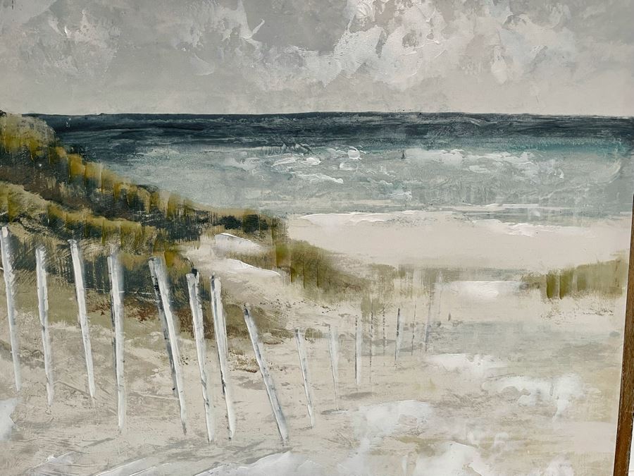 Vintage Beach Scene Canvas Print 31.5 X 31.5 [Photo 4]