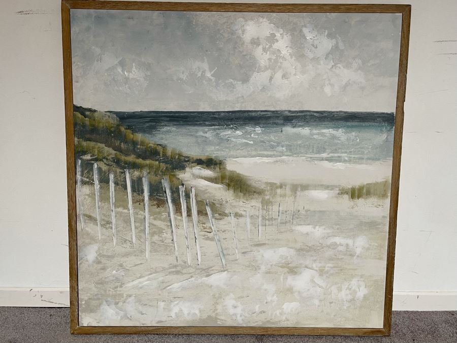 Vintage Beach Scene Canvas Print 31.5 X 31.5 [Photo 3]