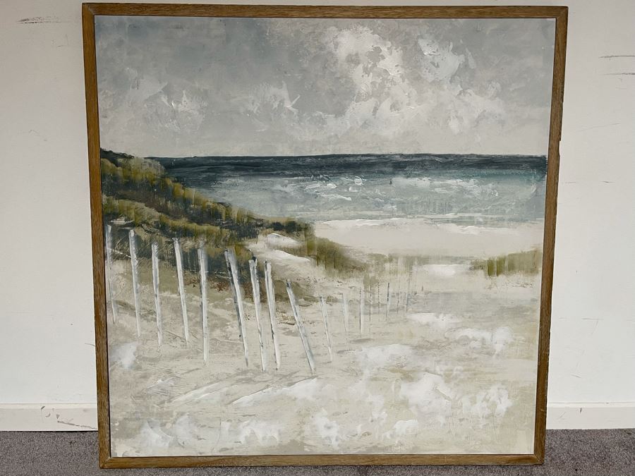 Vintage Beach Scene Canvas Print 31.5 X 31.5 [Photo 2]
