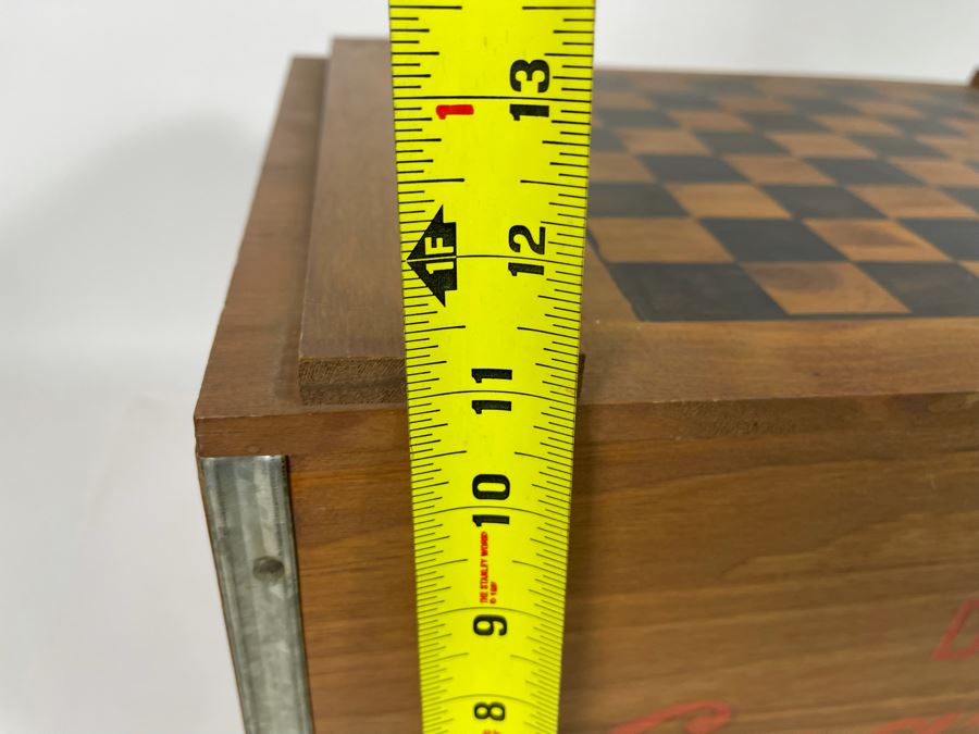 Coca-Cola Wooden Box With Checkerboard Top 18W X 12D X 11H [Photo 11]