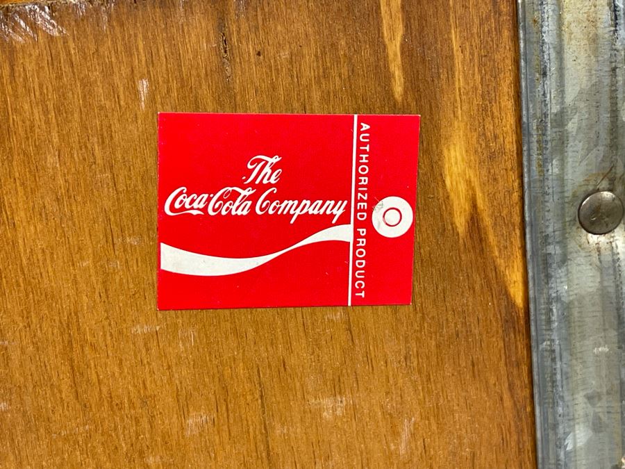 Coca-Cola Wooden Box With Checkerboard Top 18W X 12D X 11H [Photo 8]
