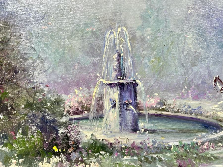 Original Painting By F. Raffael 20 X 24 In Gilt Wooden Frame 32 X 28 [Photo 8]