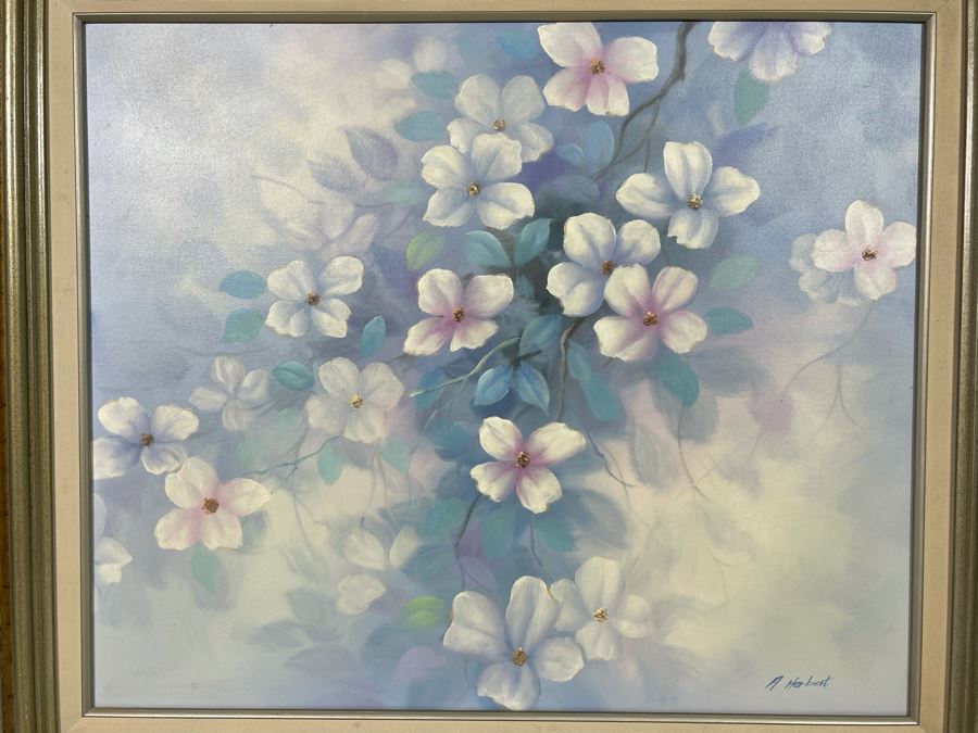 Original Still Life Painting By A. Herbert 24 X 20 Framed 30 X 26 [Photo 4]