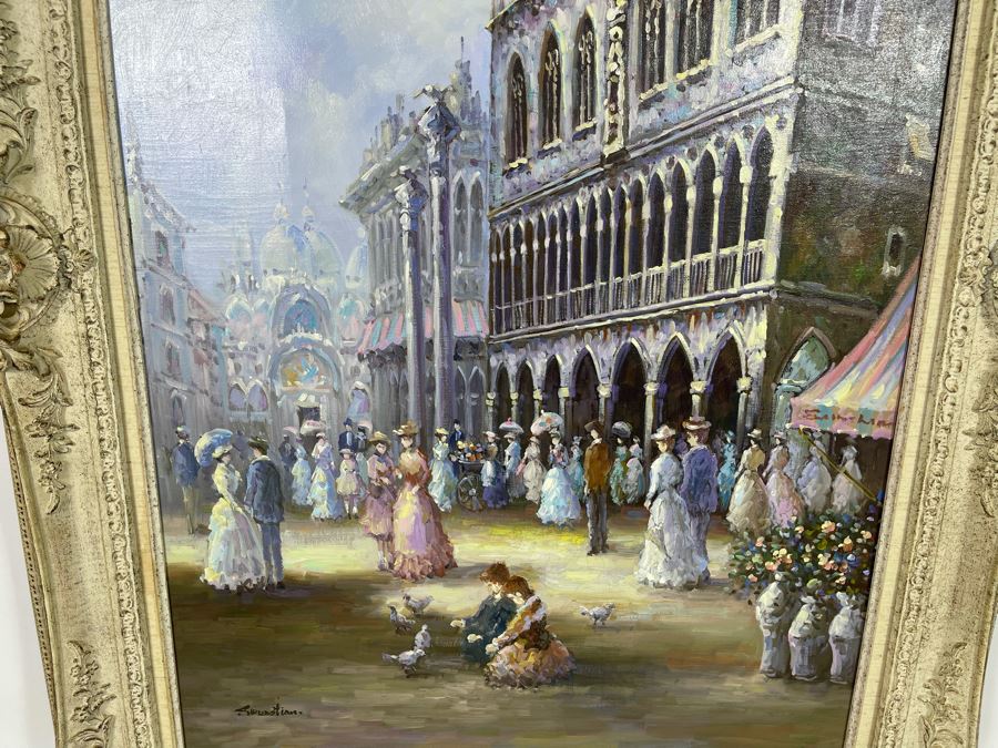 Original City Scene Artwork By Sebastian 24 X 36 In Frame 32 X 44 [Photo 2]