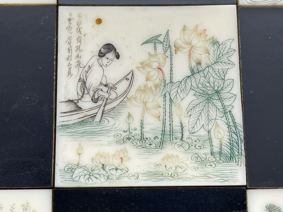 Custom Chinese Portable Chess Board With Individually Carved Scenes And Pieces 18W X 18D - See Photos [Photo 8]